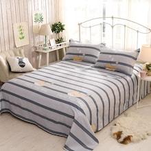 Romwe Striped Print Flat Sheet 1pc