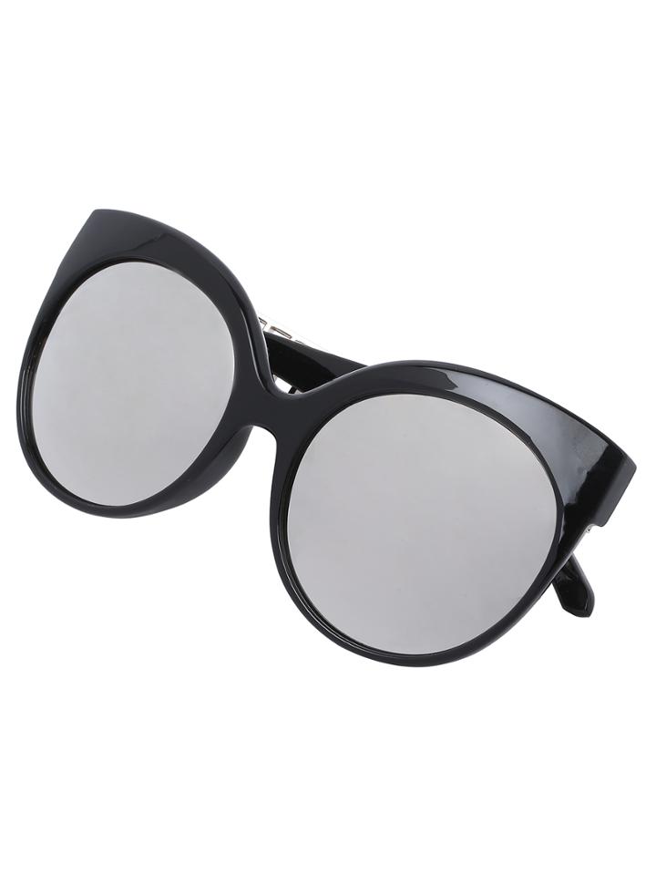 Romwe Silver Lenses Cutout Arms Sunglasses