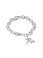 Romwe Chain Link Bracelet With Dragonfly Charm