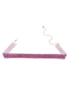 Romwe Purple Velvet Slim Choker Necklace