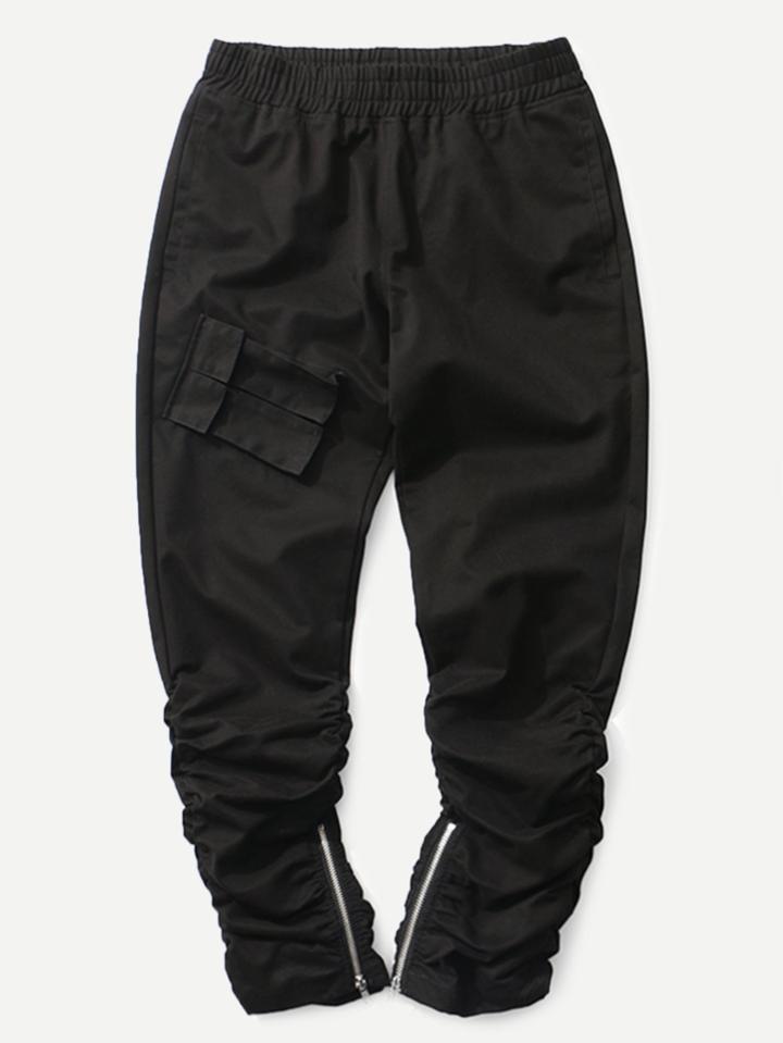 Romwe Zipper Hem Pants