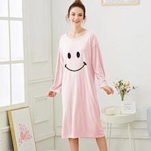 Romwe Smile Print Night Dress
