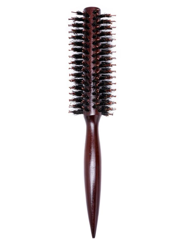 Romwe Brown Wooden Handle Curly Hair Comb
