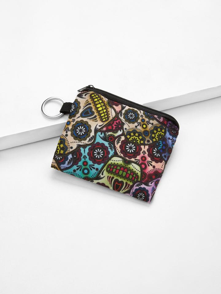 Romwe Mexican Skull Print Wallet
