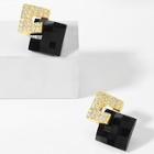 Romwe Square Gold Plated Stud Earrings