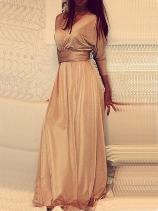 Romwe V Neck Maxi Loose Dress