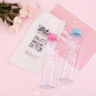 Romwe Slogan Print Water Bottle 1pc With Bag