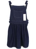 Romwe Strap With Pocket Denim Dress