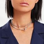 Romwe Metal Beaded Layered Necklace