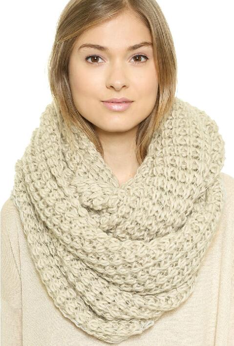 Romwe Awesome Cable Knit Scarf--cream