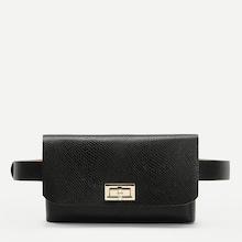 Romwe Twist Lock Snakeskin Pattern Bum Bag