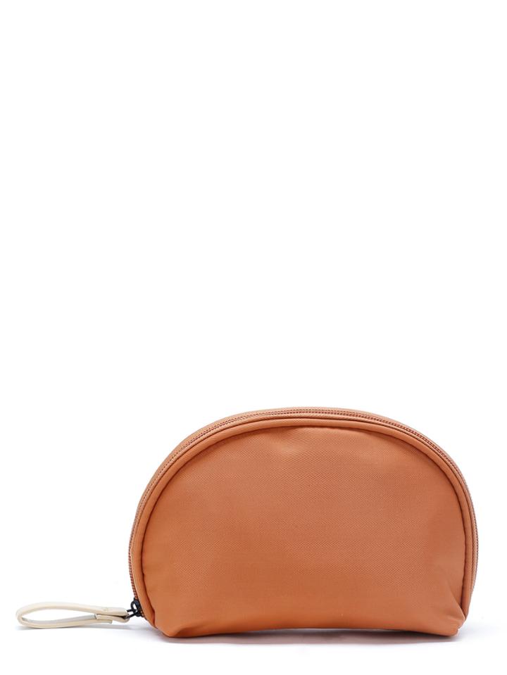 Romwe Zipper Up Curved Makeup Pouch