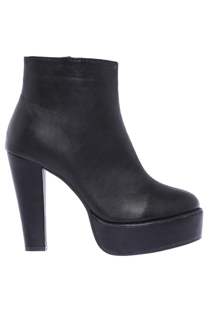 Romwe Zipped Platform Boots
