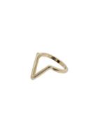Romwe Golden Smooth Triangle Hollow Ring