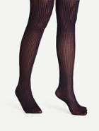 Romwe Vertical Striped Design Pantyhose Stockings