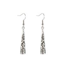 Romwe Hollow Pillar Drop Earrings