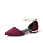 Romwe Pointed Toe Ankle Strap Flats