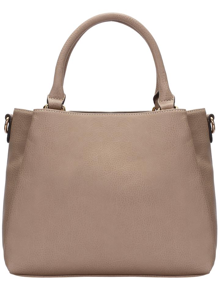 Romwe Beige Vintage Pu Shoulder Bag