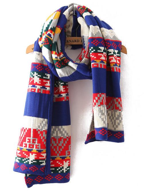 Romwe Geometric Print Vintage Scarf