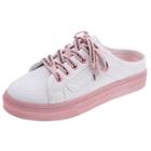 Romwe Lace-up Front Sneakers Mules