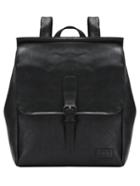 Romwe Buckle Featured Snap Buttoned Flap Backpack
