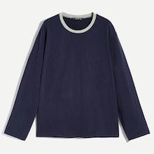 Romwe Guys Contrast Neckline Top