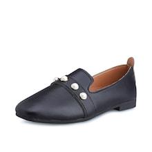 Romwe Faux Pearl Decor Flat Loafers