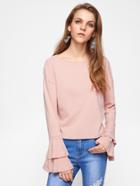 Romwe Drop Shoulder Layered Bell Sleeve Tee