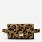 Romwe Leopard Pattern Twist Lock Bum Bag