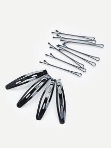 Romwe Metal Hair Clip Set