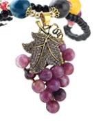 Romwe Grape Shape Long Beads Necklace
