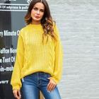 Romwe Cut Out Back Cable Knit Jumper