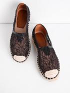 Romwe Lace Overlay Cap Toe Flats