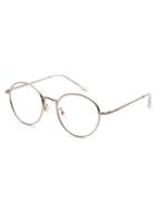 Romwe Silver Frame Clear Lens Sunglasses