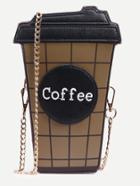 Romwe Brown Coffee Cup Shaped Chain Bag