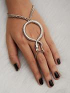 Romwe Snake Design Toe Ring Chain Bracelet