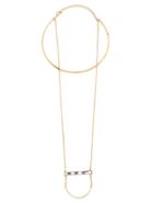 Romwe Gold Metallic Minimalist Chocker Necklace