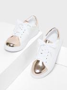 Romwe Two Tone Round Toe Sneakers
