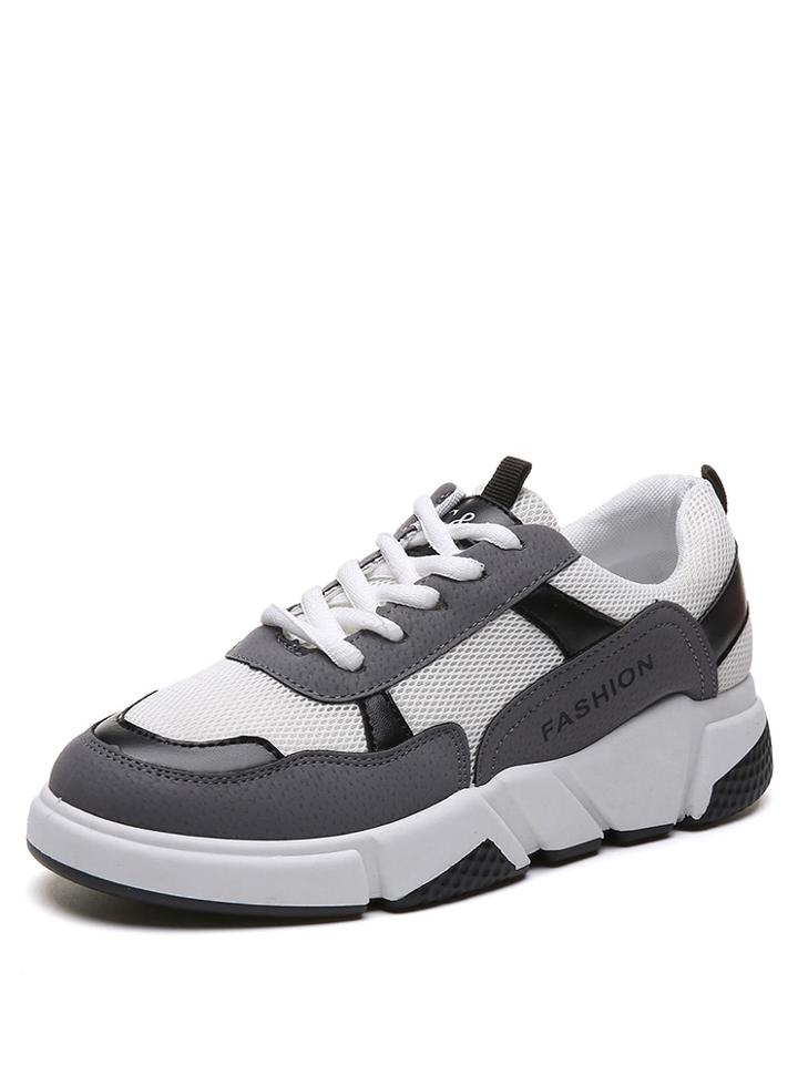 Romwe Net Surface Color Block Sneakers