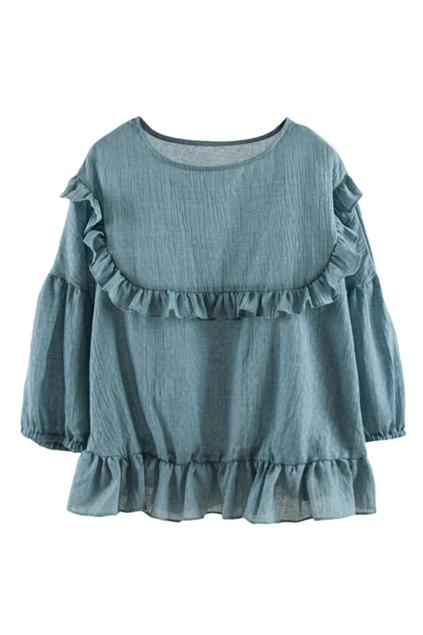 Romwe Flouncing Loose Casual Blouse