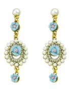 Romwe 2015 New Model Mixed Color Hanging Resin Fake Latest Design Of Pearl Earrings