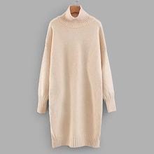 Romwe Drop Shoulder Slit Hem Sweater Dress