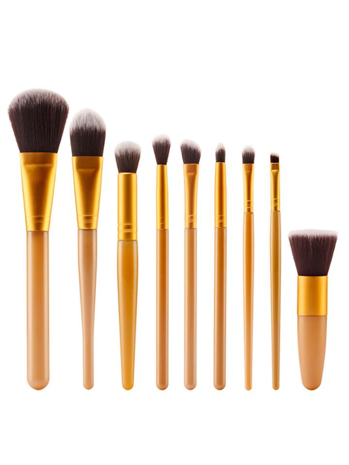 Romwe 9pcs Professional Makeup Brush Set