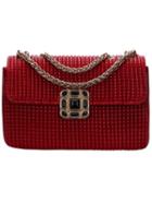 Romwe Red Magnetic Chain Bag