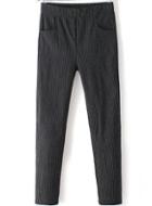 Romwe Elastic Waist Vertical Striped Slim Pant