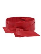 Romwe Wide Obi Wrap Belt - Red