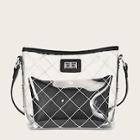 Romwe Clear Crossbody Bag With Inner Clutch