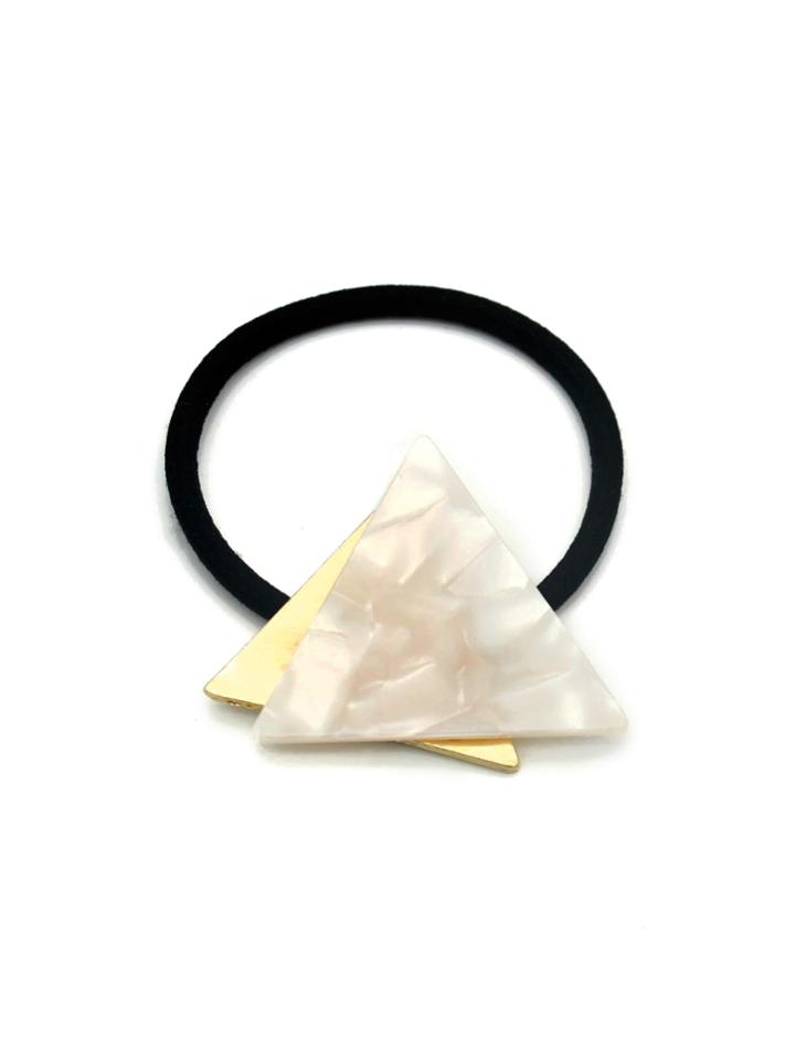 Romwe Triangle Contrast Metal Hair Tie