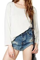 Romwe Cut-out Loose Sexy Sweatshirt
