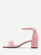 Romwe Cut Out Detail Block Heeled Sandals